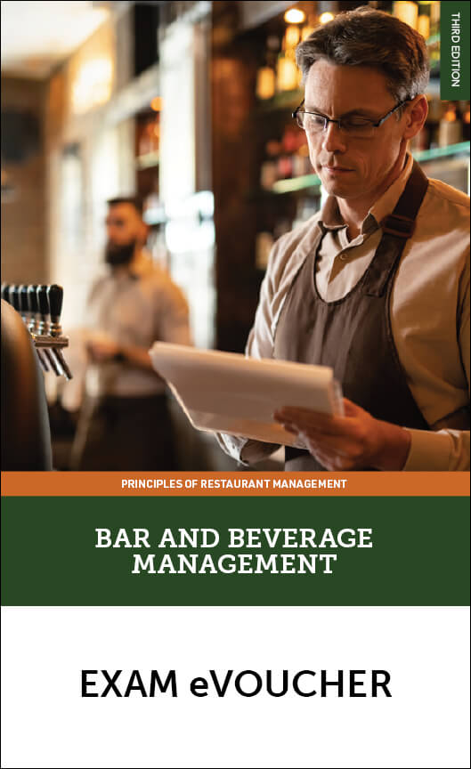 click to see details for Bar & Beverage Management Exam eVoucher, 3E