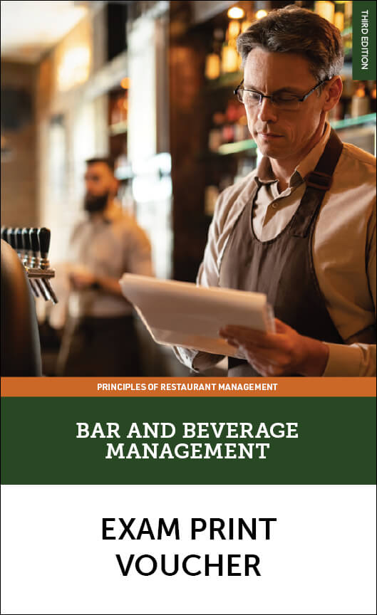 click to see details for Bar & Beverage Management Exam Voucher, 3E
