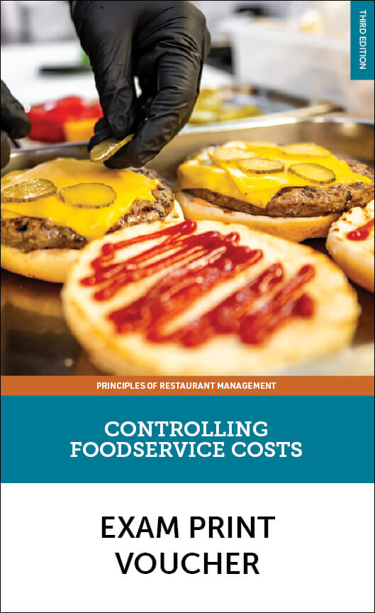 click to see details for Control Food Costs Exam Voucher Only, 3E