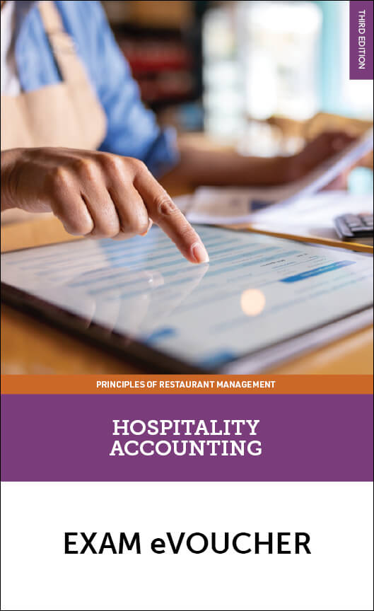 click to see details for Hospitality Accounting Exam eVoucher, 3E