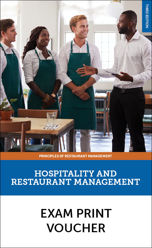 click to see details for Hospitality & Restaurant Mgmt Exam Voucher Only, 3E