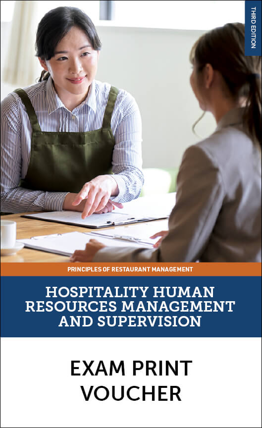 click to see details for Hospitality HR Mgmt & Supervision Exam Voucher Only, 3E