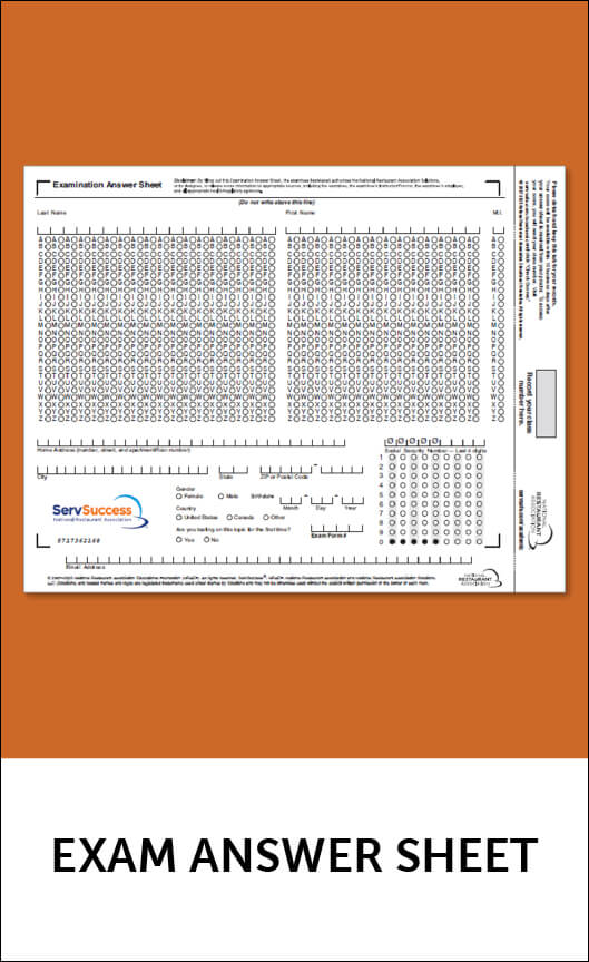 click to see details for Exam Answer Sheet, 3E