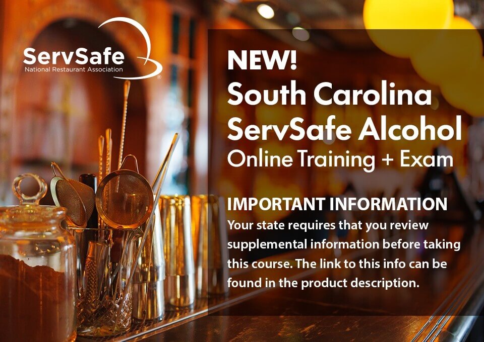 click to see details for ServSafe Alcohol Online Course & Exam - S. Carolina