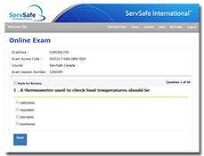 ServSafe– Canada Online Exam Access Code