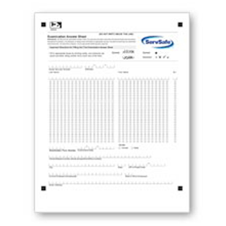 click to see details for ServSafe Alcohol Exam Answer Sheet 10-Pack