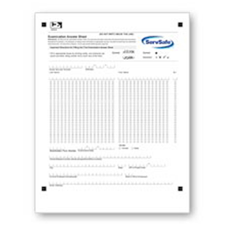 click to see details for ServSafe® Food Handler Assessment Answer Sheets